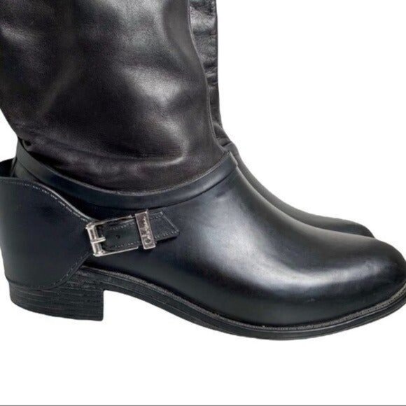 Cole Haan Corian Black Waterproof Riding Boots Size 8 - Picture 3 of 10